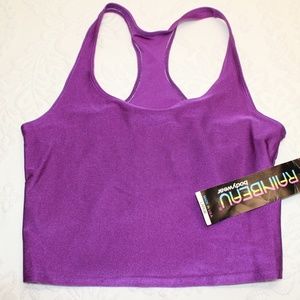 Vintage Rainbeau Body Wear Spandex Top Made in USA